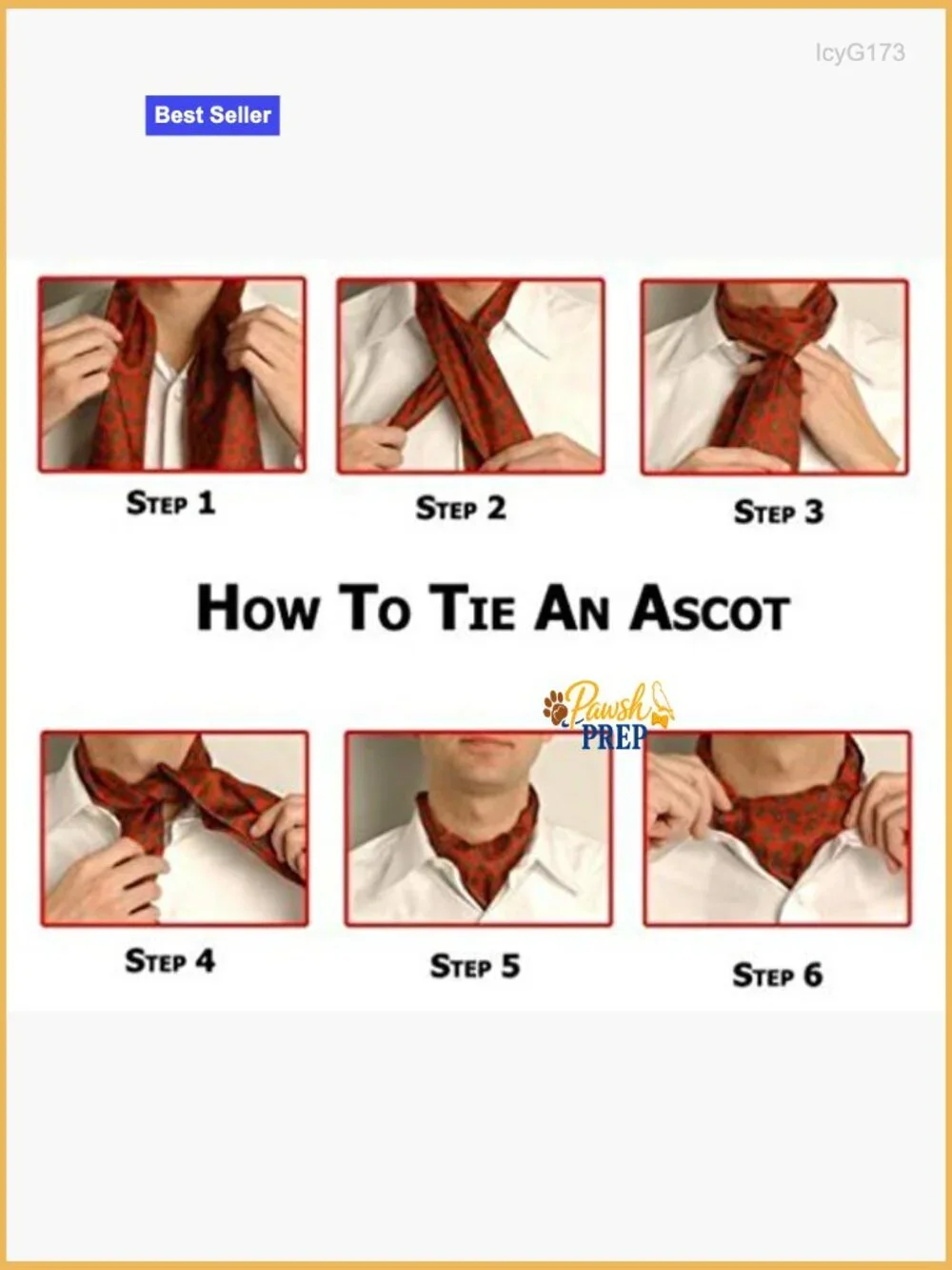 Men's Self-Tie Ascot Cravat, Paisley Jacquard Woven, Luxury Formal Accessory